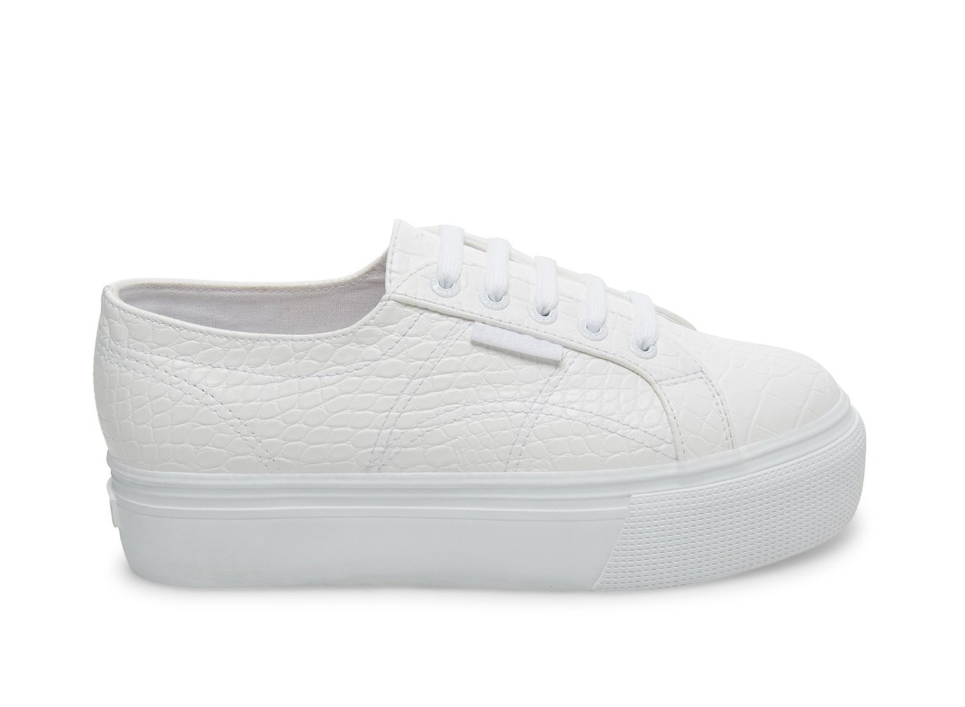 Superga Plataforma Mujer Blancas - 2790 Syntcrocodile Woven - 765128XKQ